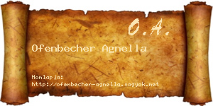 Ofenbecher Agnella névjegykártya